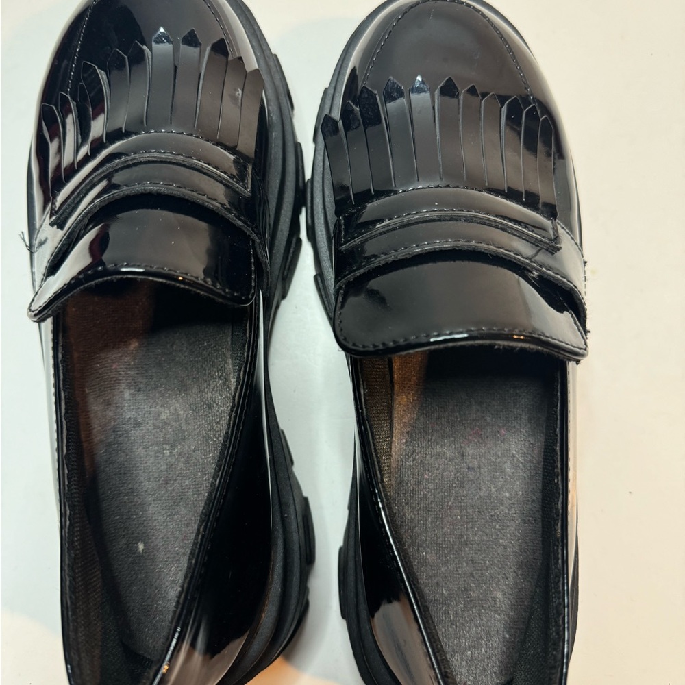 Black Patent Leather Loafers - Picture 4 of 7